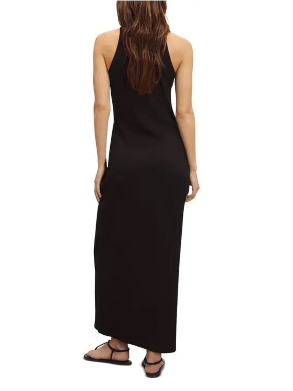 Buck Mason Surplus Ribbed Tank Maxi Dress small black organic cotton minimalist - Picture 3 of 14